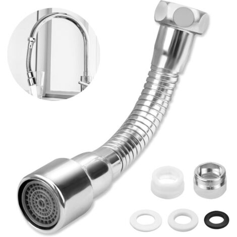 14cm tap extension, 360° swivel function, explosion-proof and rustproof, suitable for bathroom and kitchen tap extensions