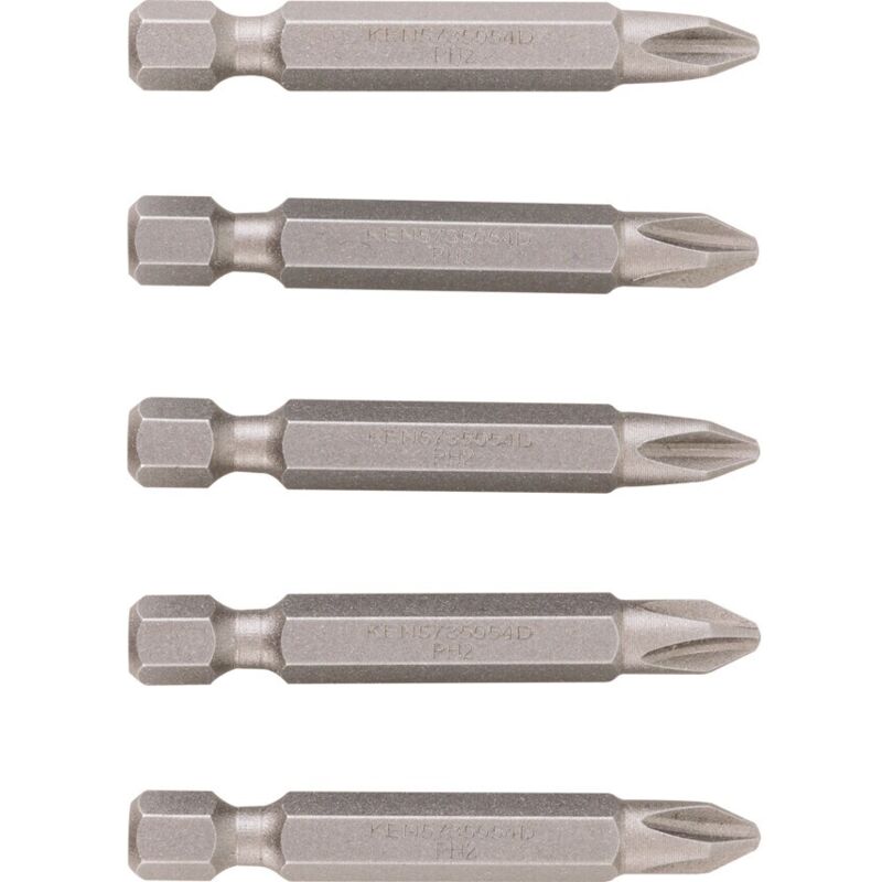 No.2 C/Pt S/Dvr Bit 1/4' Hex l/s (Pk 5) - Kennedy