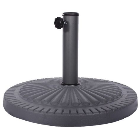 14kg Poly Resin Base - H33 x W49 x L49 cm - Charcoal