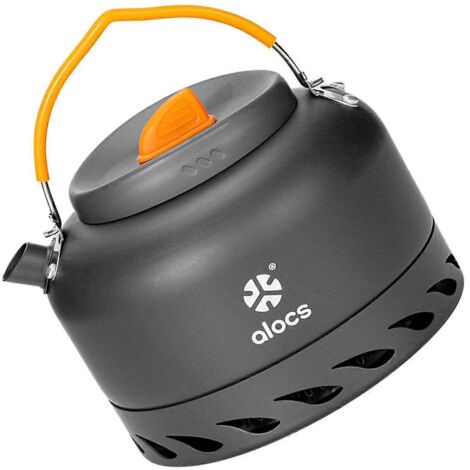 1.4L Bouilloire de Camping en Aluminium, Portable pour Thé, Randonnée, Pique-nique, Aventure Extérieure, Léger et Compact