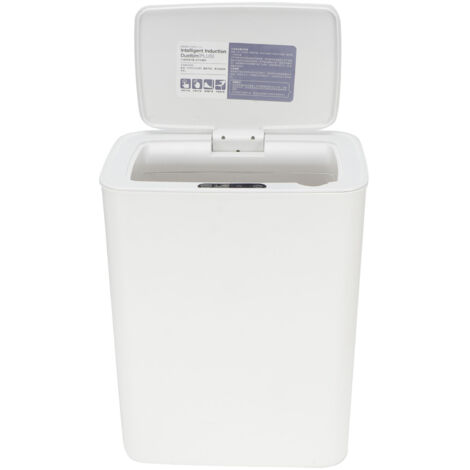 14L Home Automatic Infrared Sensor Trash Can Kitchen Bedroom Smart Garbage Bin White