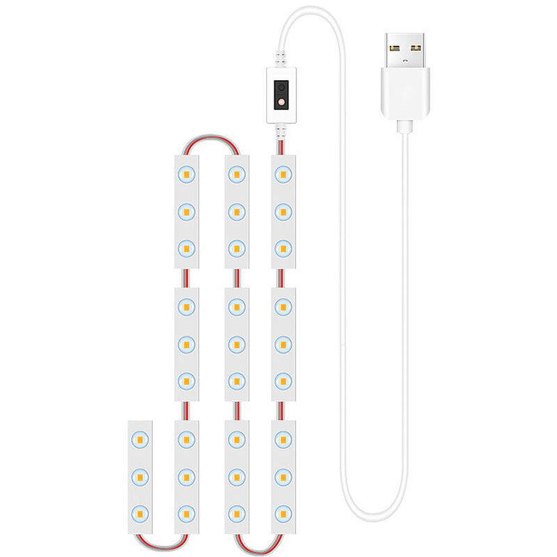 

10PCS LED Luces de espejo de maquillaje Control de sensor inteligente Luces de espejo de tocador Luz de espejo de bano con cable USB de 1,5 m Tira de