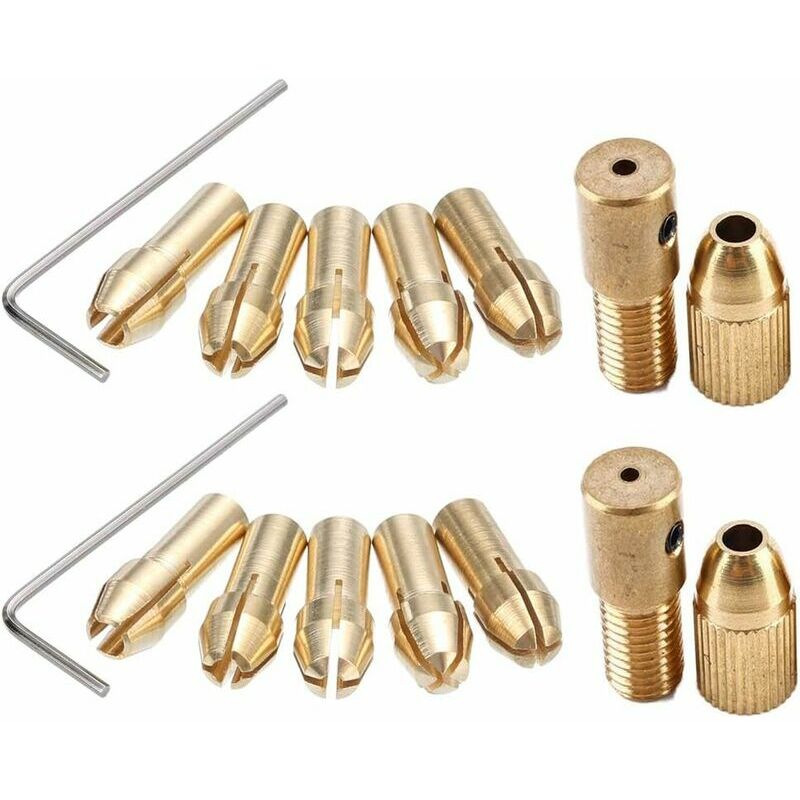14pcs Mini Collet Chuck per mini trapano elettrico...