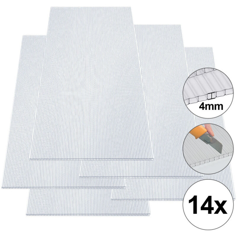 14x Plaque alvéolaire double Plaque alvéolaire universelle 4mm Plaques de remplacement