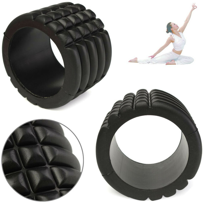 

14x10cm EVA Block Roller Ejercicio ligero Espuma Deportes Gimnasio Yoga Masaje Cuerpo negro