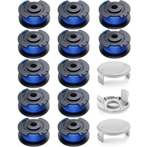 15 bobines de fil pour coupe-bordures Ryobi One+ - Diamètre 1,65 mm, longueur 3,4 m - Compatible AC14RL3A - Lot avec 12 bobines et 3 couvercles - Entretien facile de votre jardin.