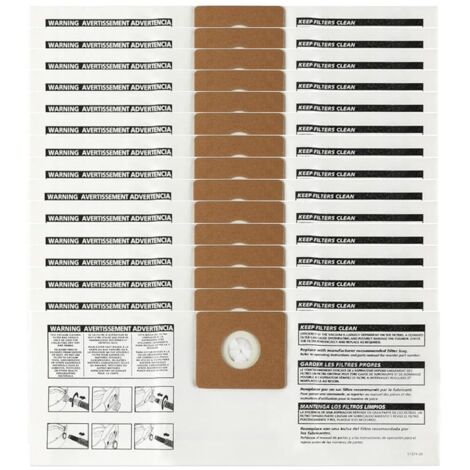 15 bolsas de filtro tipo A 90667 para aspiradora, compatibles con los accesorios para aspiradora Shop Vac 90667 (bolsas de papel para el polvo).