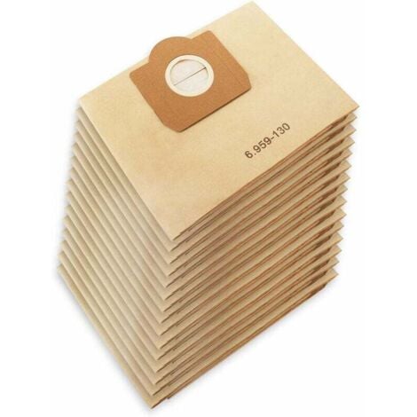 Filtro Karcher Wd3 Bolsas De Filtro De Papel Como 6.959 U2013 130.0 Aptas Para Kärcher WD2, WD3, MV2, MV3, A2054, A2201, Etc. De La Casa M&M Smartek Germany (15, Papel Accesorios Aspiradora Karcher