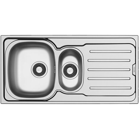 1.5 Bowl Stainless Steel Kitchen Sink with Drainer, 1000 x 500mm