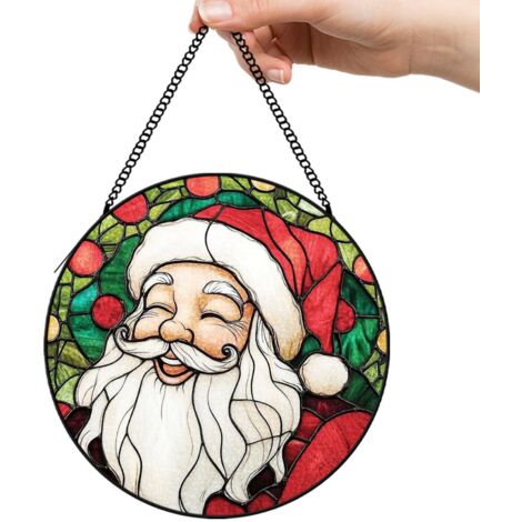 15 cm Attrape-soleil vitrail fleurs, suspension fenêtre décorative, cadeau pour femme homme anniversaire