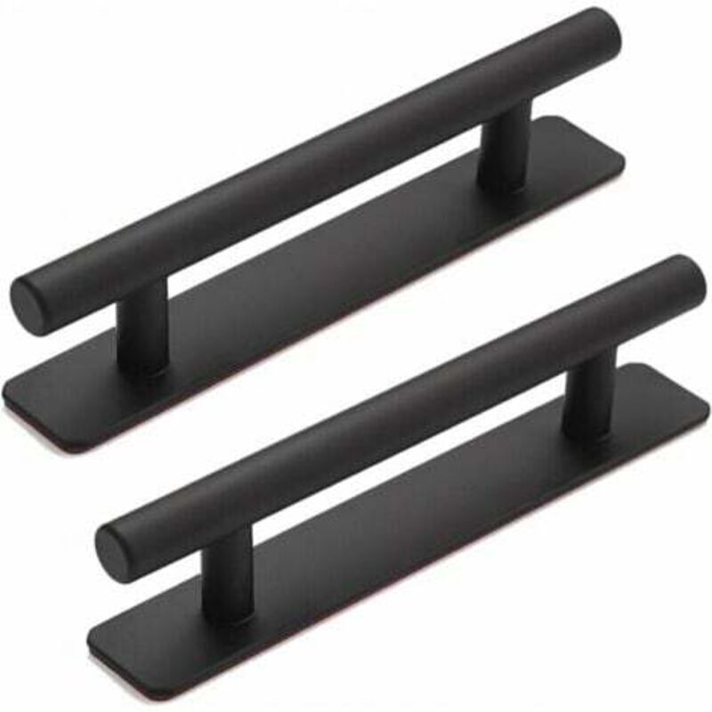 15 cm Poignée de porte autocollante à tube droit, 2 Pièces Poignée de Meuble en Alliage Aluminium poignée sans perforation pour porte de grange