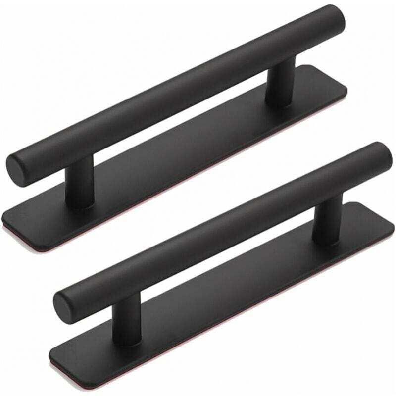15 cm Poignée de porte autocollante à tube droit, 2 Pièces Poignée de Meuble en Alliage Aluminium poignée sans perforation pour porte de grange