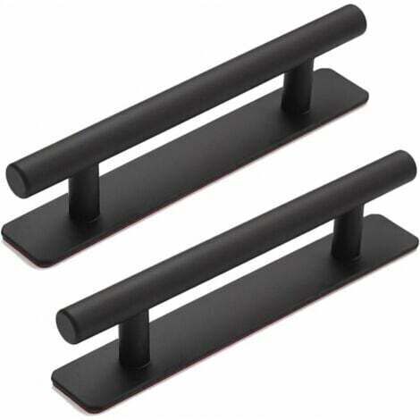 15 cm Poignée de porte autocollante à tube droit, 2 Pièces Poignée de Meuble en Alliage Aluminium poignée sans perforation pour porte de grange coulissante, fenêtres, armoires