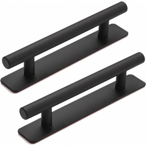 15 cm selbstklebender gerader Rohrgriff, 2 Stück Möbelgriff aus Aluminiumlegierung, bohrfreier Griff für Schiebetüren, Scheunentore, Fenster, Schränke