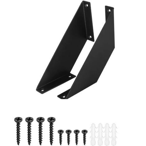 15 cm Wandregalhalterung, schwebende Metall-Wandregalstütze, robuste Halterung mit Schrauben für Bücherregal, Garten, Küche