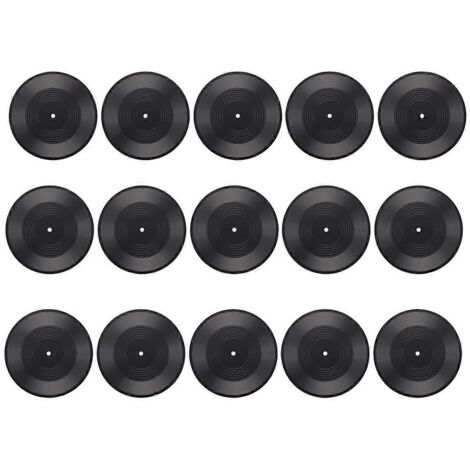 15 disques vinyles vierges 7 pouces pour décoration murale, faux vinyle