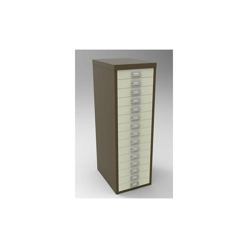 15 Drawer A4 Filing Cabinet - Coffee Cream