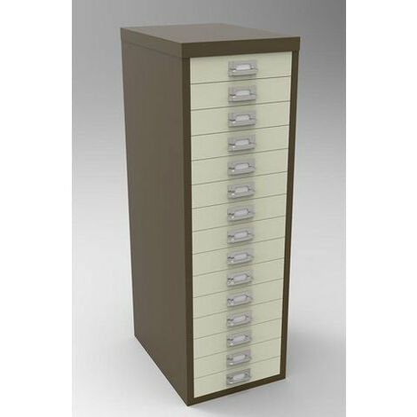 15 Drawer A4 Filing Cabinet - Coffee Cream