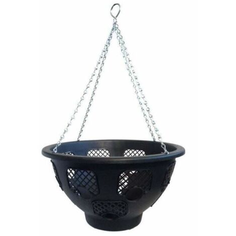 15" Easy-fill Hanging Basket - Black - Pack of 1