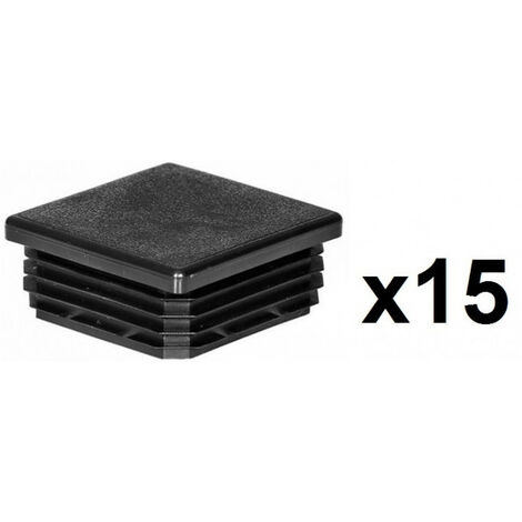 15 Embouts poteaux carrés 80mm plastiques rentrant noir