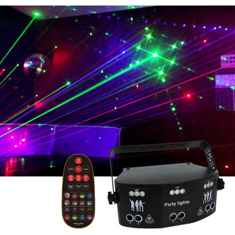 15 Eye Strobe Light Wireless Party Lights, DJ Disco Party Lights, pour Party KTV Bar Stage Club Anniversaire Mariage Noël Réunion de famille Karaoke