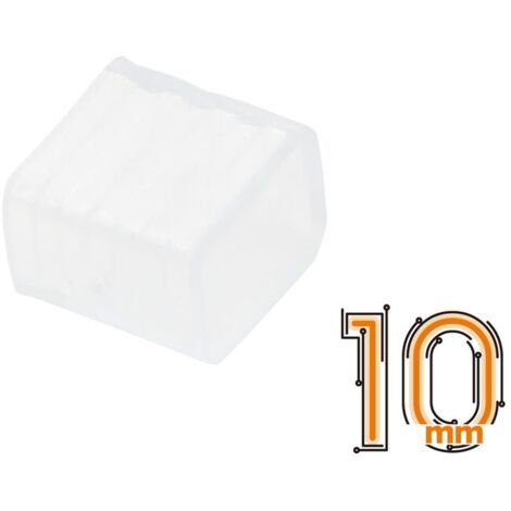 15 Gommini PVC di Chiusura per Striscia LED Impermeabile Passo 10mm Interno 13x7mm