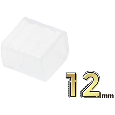 15 Gommini PVC di Chiusura per Striscia LED Impermeabile Passo 12mm Interno 16x8mm