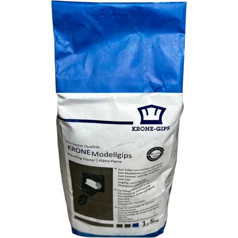 1,5 kg Krone Modellgips Spachteln Modellieren Gießformen Innenmasse Giesspulver
