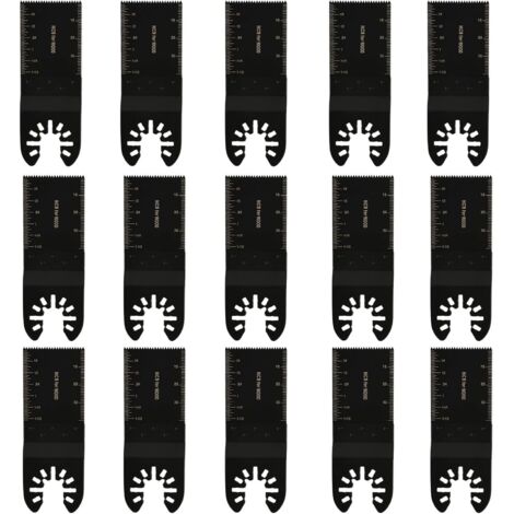 15 - Lame Scie Oscillante - Accessoire Outil Multifonction - Coupe Bois Plastique Cloison Sèche - Acier Carbone - 34x90mm