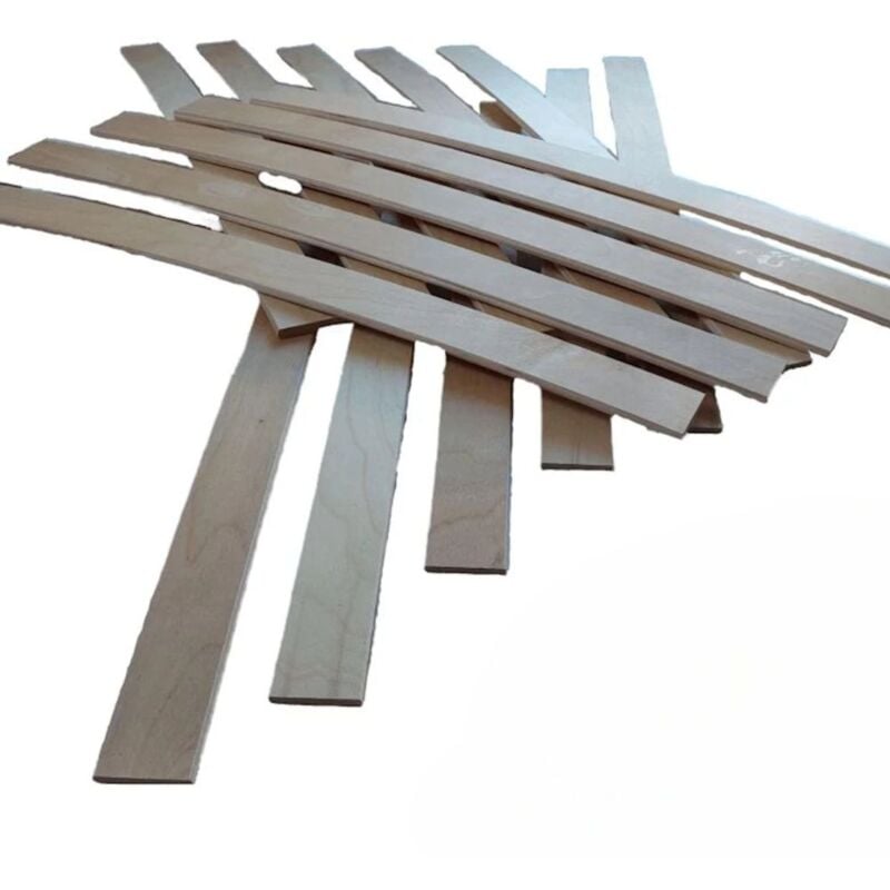 Aob Diffusion - 15 lattes bois - 680x53x8 mm - idéal réparer sommier / bz / clic clac