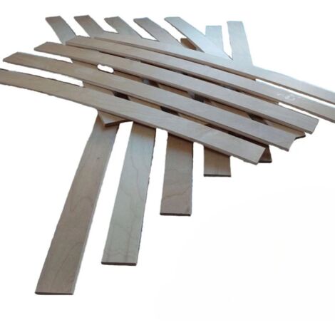 15 lattes bois - 680x53x8 mm - idéal réparer sommier / bz / clic clac