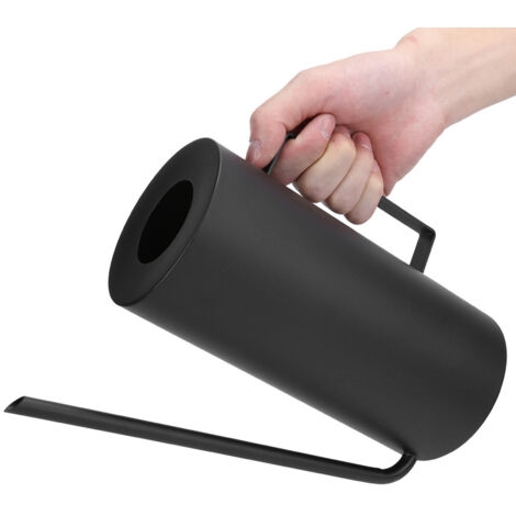 1,5-Liter-Gießkanne aus Edelstahl mit langem Ausguss für Garten, Pflanzen und Terrasse – Schwarz