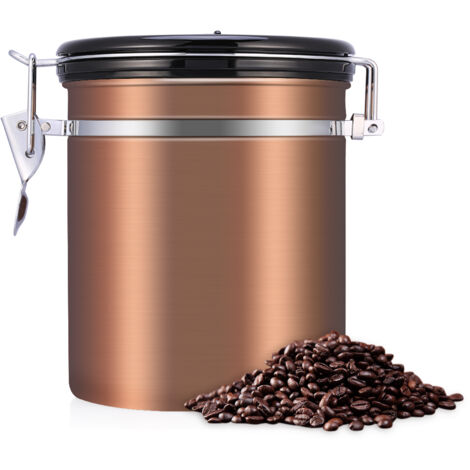1,5-Liter-Kaffeebehälter aus Edelstahl, goldfarben, auslaufsicher