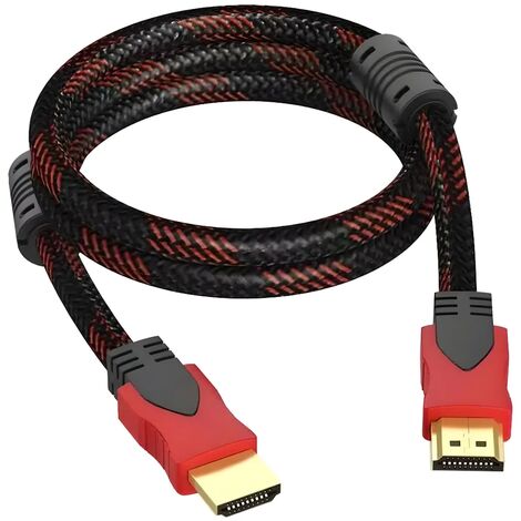 1,5 m HDMI-Kabel High Speed 2.0 Ethernet 4K Full HD 1080p 60 Hz HDR 3D ARC 1,5 m PS3 PS4 PS5 Xbox TV-Monitor OLED LED PC Laptop Beamer Rot Retoo