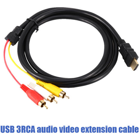 1,5 m HDMI-zu-RCA-Konverterkabel für 1080p-HD-Audio/Video
