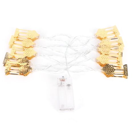 1,5 m lange goldene Lichterkette, innovative Ramadan-Dekoration aus Schmiedeeisen