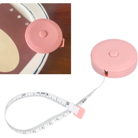 1,5 m langes, einziehbares ABS-Maßband – Rosa, zum Nähen und für Körpermaße