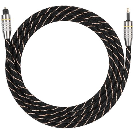 1,5 m langes, vergoldetes Toslink-Lichtwellenleiterkabel auf 3,5-mm-Miniklinkenstecker für SPDIF-Anschluss