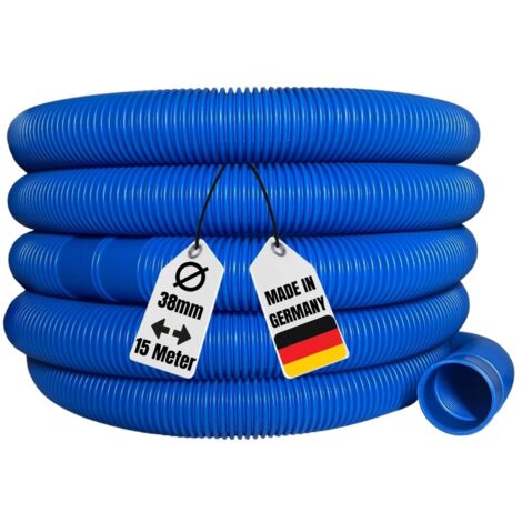 15 Meter 38mm 1 1/2" Poolschlauch Muffenabstand 1,5m