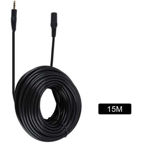 15 Meter langes 3,5-mm-Klinkenstecker-auf-Klinkenbuchse-Audioverlängerungskabel für Smartphone-Kopfhörer und Stereolautsprecher