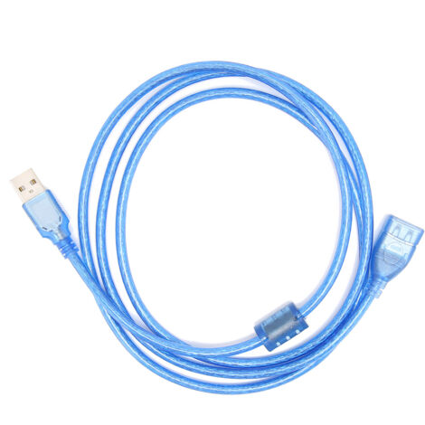 1,5 Meter langes, geschirmtes USB 2.0-Verlängerungskabel aus Messing (Stecker auf Buchse) für die Datenübertragung