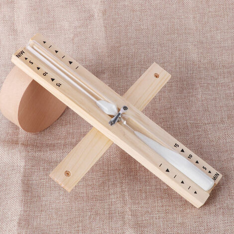 15 Minutes Sablier Sauna, Sablier Sauna Sable Minutes Rotatif en Bois avec Horloge en Verre et Sables Blanc