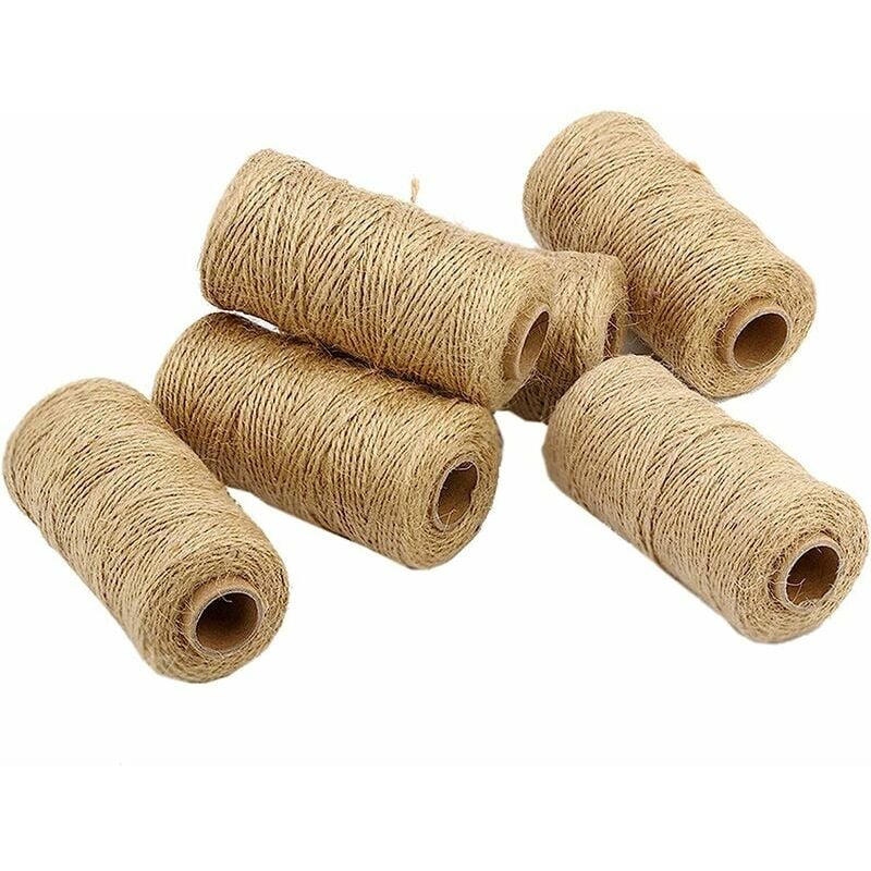 1,5 mm Jutegarn, 2 Schichten, 200 m, natürliches, feines Juteseil zum Kratzen von Katzen, DIY-Dekoration | 07068460600607 1,5 mm Jutegarn, 2 Schichten, 200 m, natürliches, feines Juteseil zum Kratzen von Katzen, DIY-Dekoration | 07068460600607
