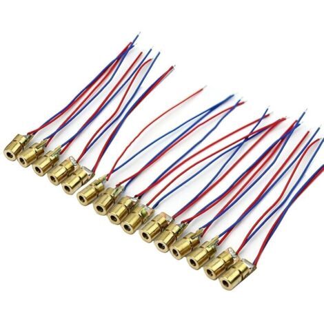 15 pcs 3V 650 nm 5 mW Red Dot Laser diode Tête Rouge diode Laser 6 mm Tête Laser diode Laser Rouge