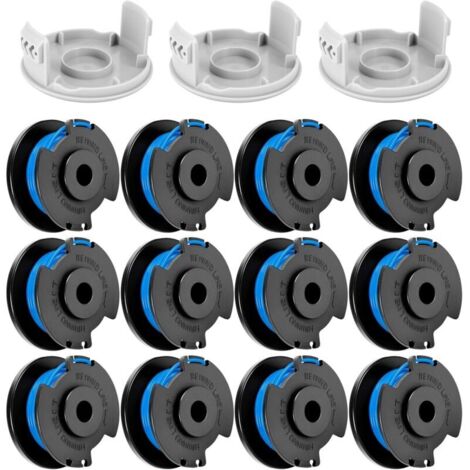 15 Pcs Bobine Fil Coupe Bordure remplacements pour Ryobi One + AC14RL3A 18v 24v 40v Coupe Bordures, Bobines de fil de Rechange Durables pour une Vitesse de Coupe Améliorée, Ø 1,65mm, 40.8m