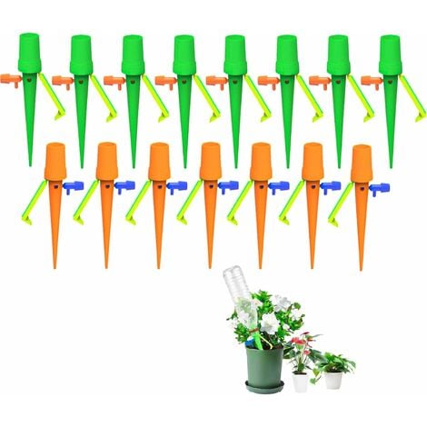 15 Pcs Irrigation Goutte à Goutte Kit, Vanne D'eau Réglable pour Irrigation Automatique, Adapté à L'arrosage Des Plantes D'intérieur et D'extérieur