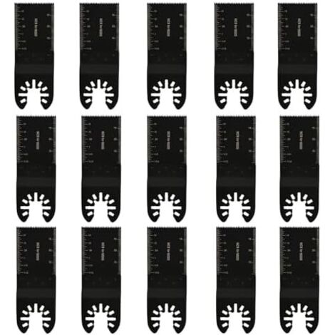 15 Pcs Lame Outil Multifonction, 34mm Scie Oscillante, de Oscillante Multifonctions Universelle pour Outils Multifonction Oscillants Bois Plastique Accessoires -