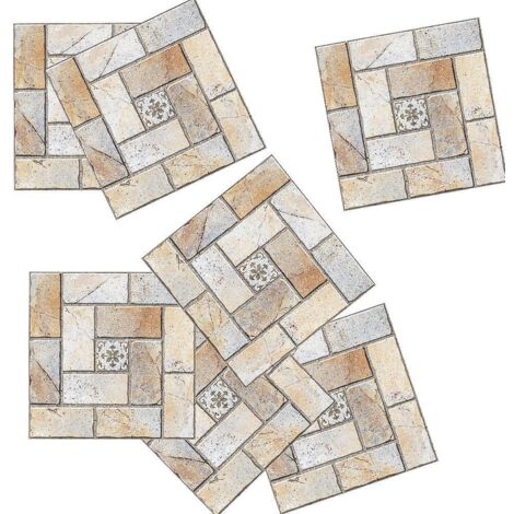 15 Pcs Papier Peint Carrelage Autocollant 10 X 10 Cm Style Mosaque Sticker Mural Film Dcoratif Impermable Pour Carreaux De Mur De Salle De Bains E