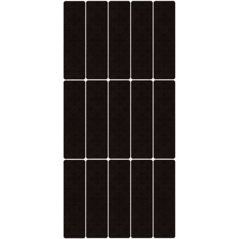 15 Pcs Stair Treads Non Slip Soft Dirt Resistant European Style Pattern Stair Tread Mat CarpetBrown European Embossing