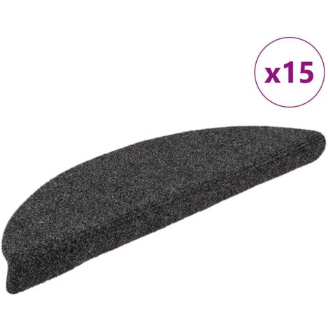 15 pcs Tapis d'escalier autocollants, Tapis de marches, Marchettes D'escalier Marron 56x17x3cm Aiguilleté ORWE43426 DESIGN IN